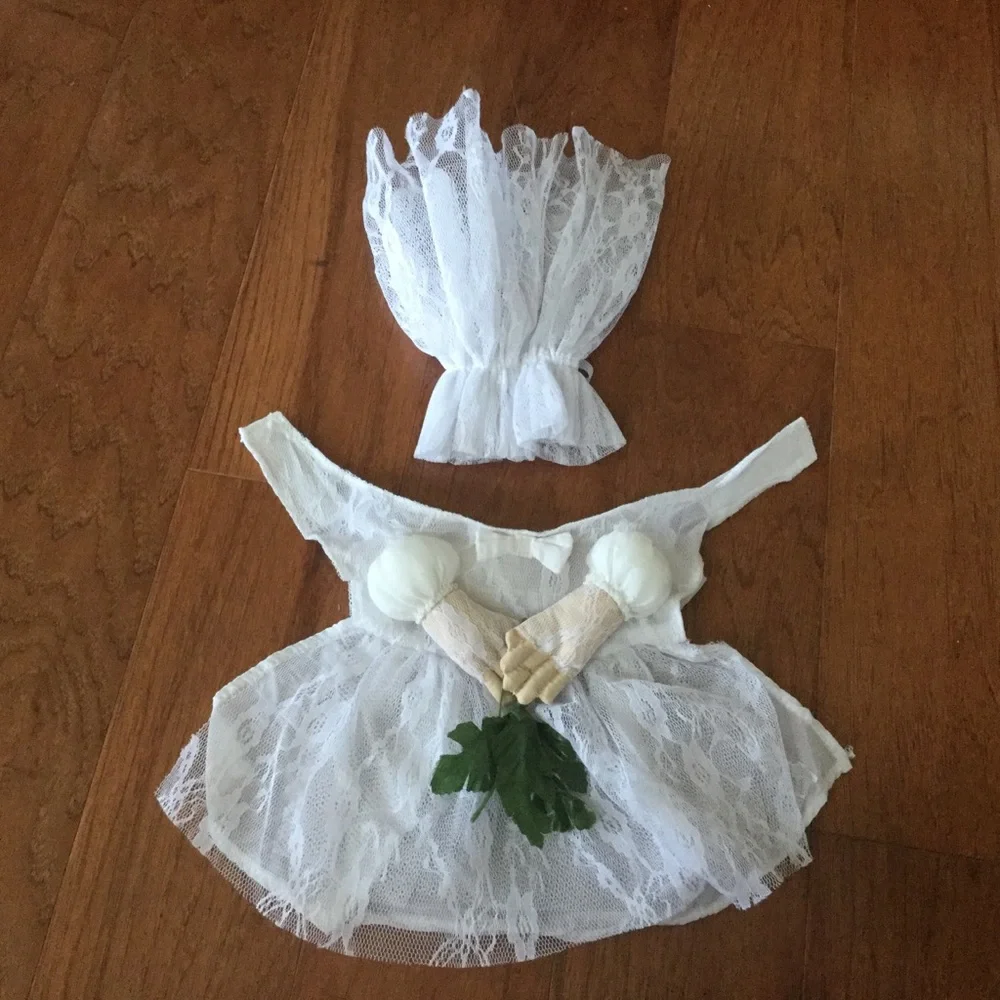 New XS Dog Wedding Bride Halloween Costume Dress Up October Fall Puppy